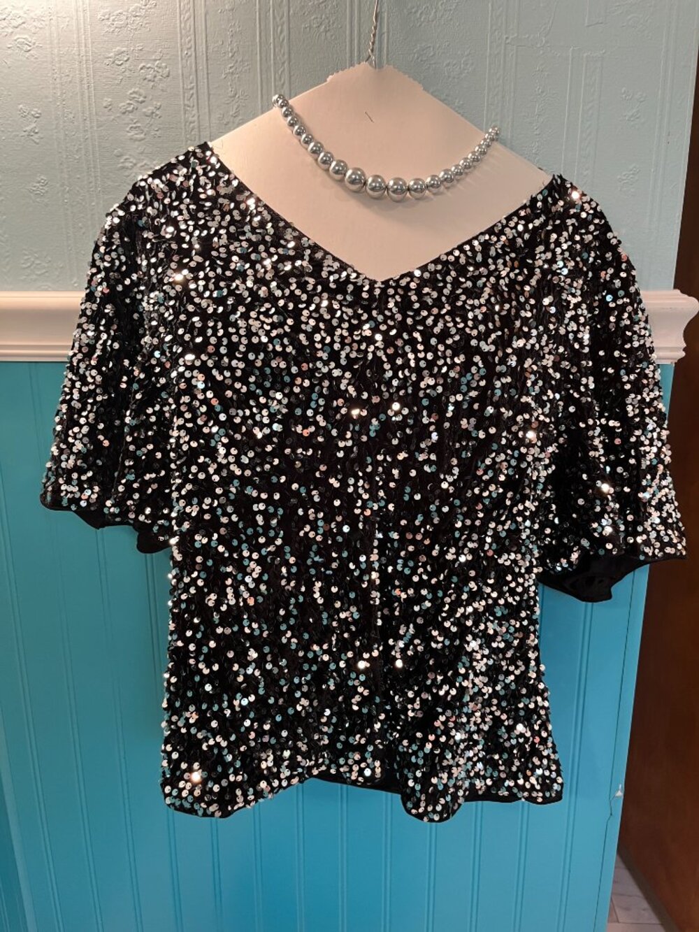 Elegant Dress up Blouse Sparkles and Shines